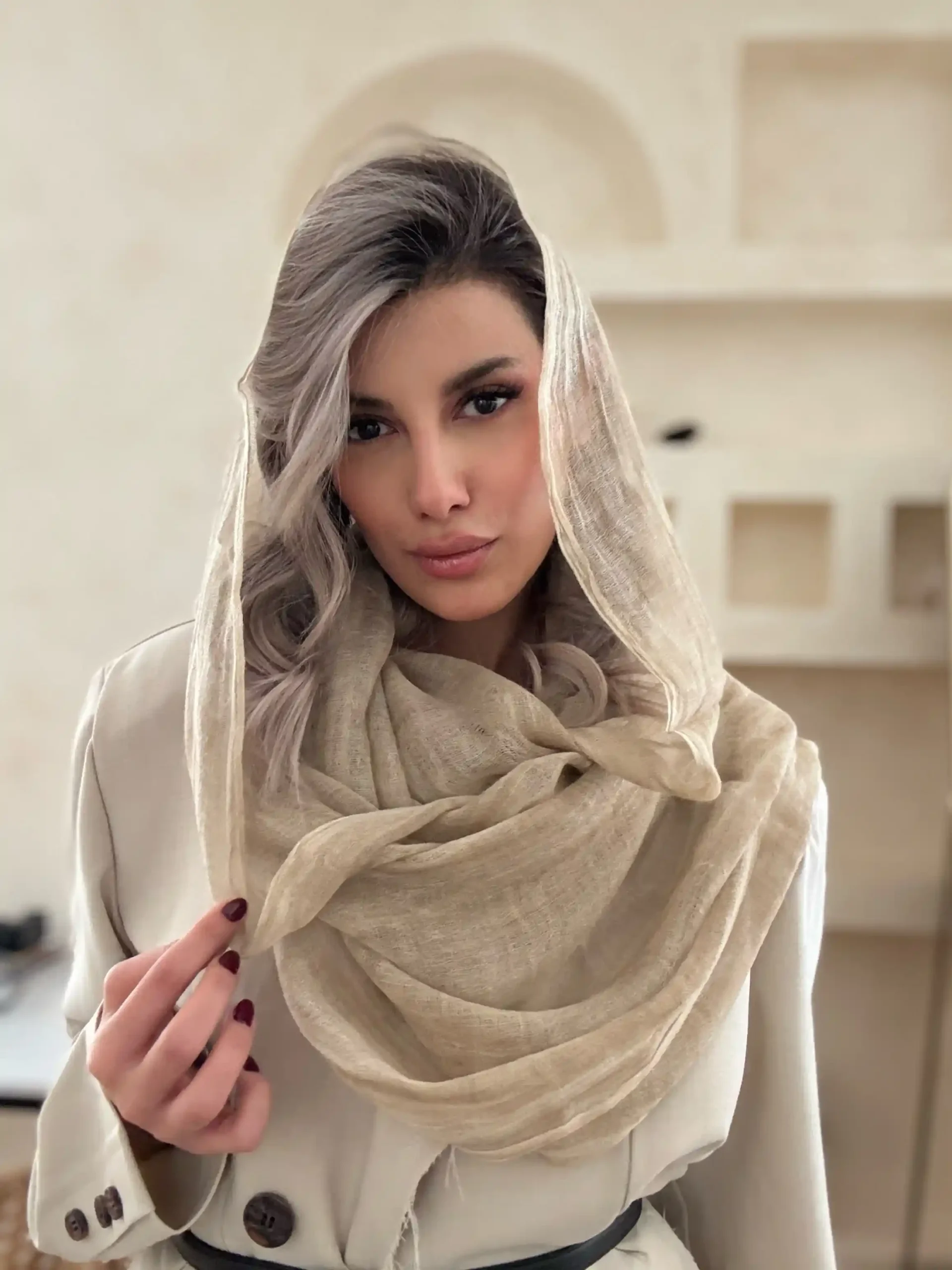 IMG_610 (1) شال بیوتی کد 610 - Image 1