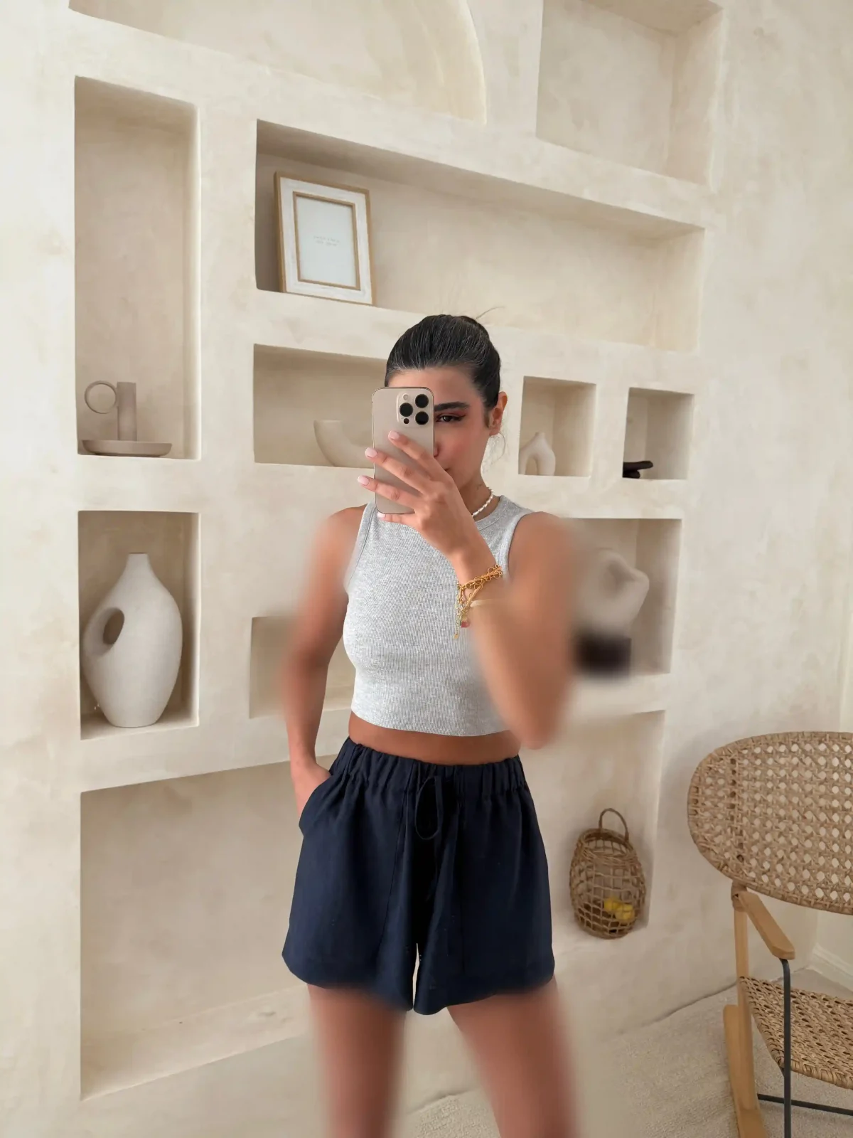 تاپ حلقه ایی طوسی - Image 1
