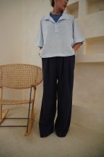 شومیز لینن آبی کاتلیا - Image 2
