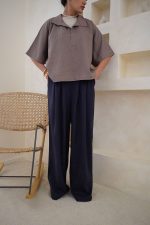 شومیز لینن موکا کاتلیا - Image 2