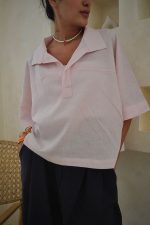 شومیز لینن صورتی کاتلیا