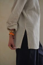 شومیز لینن کرم زارا کد 03 - Image 4