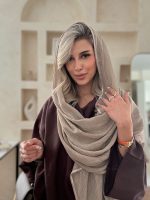 شال حریر نسکافه ای