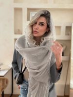 شال لینن طوسی