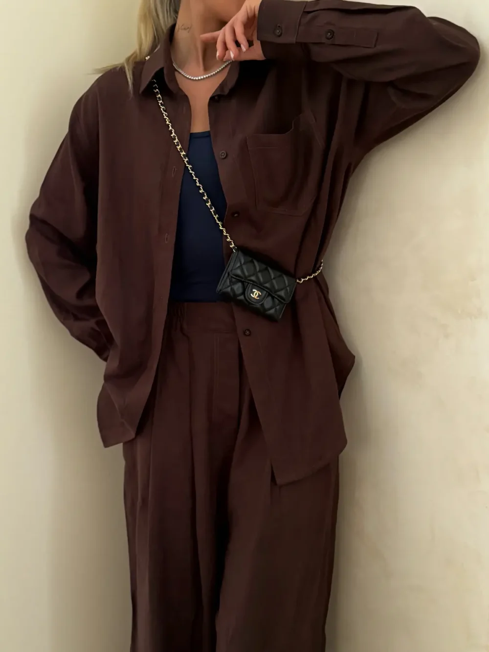 شومیز لین جلو دکمه کاتلیا