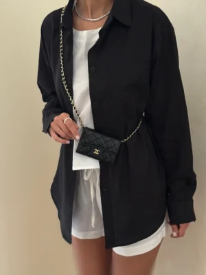 شومیز مشکی خنک لینن