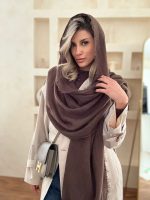 شال قهوه ای زمستانه