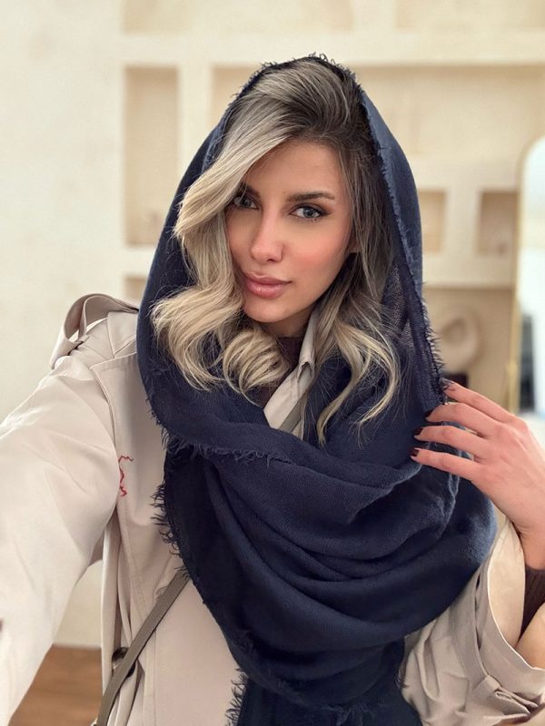 شال بتی سرمه ای