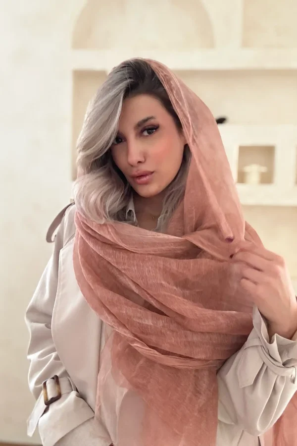 شال حریر دو لایه کد 900