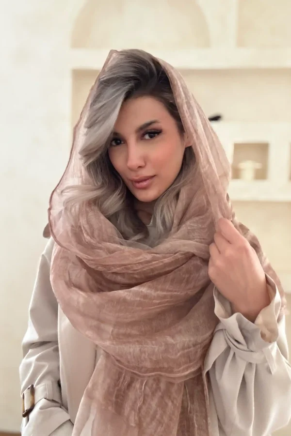 شال حریر دو لایه کد 901