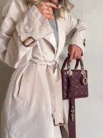 ترنچ کت کلاسیک بلند استخوانی - Image 3