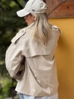 ترنچ کت متوسط استخوانی - Image 6