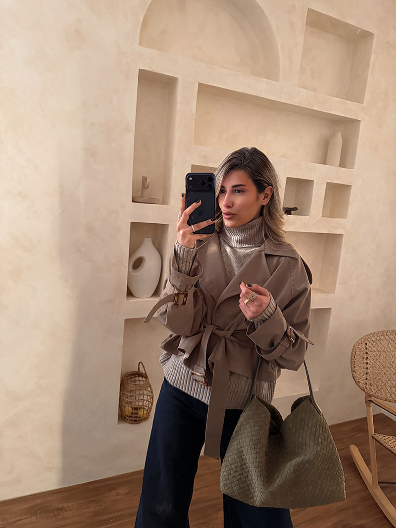 ترنچ کت کراپ ماشی