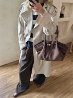 ترنچ کت کلاسیک بلند استخوانی کتان زارا - Image 3