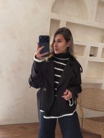 ترنچ کت متوسط مشکی