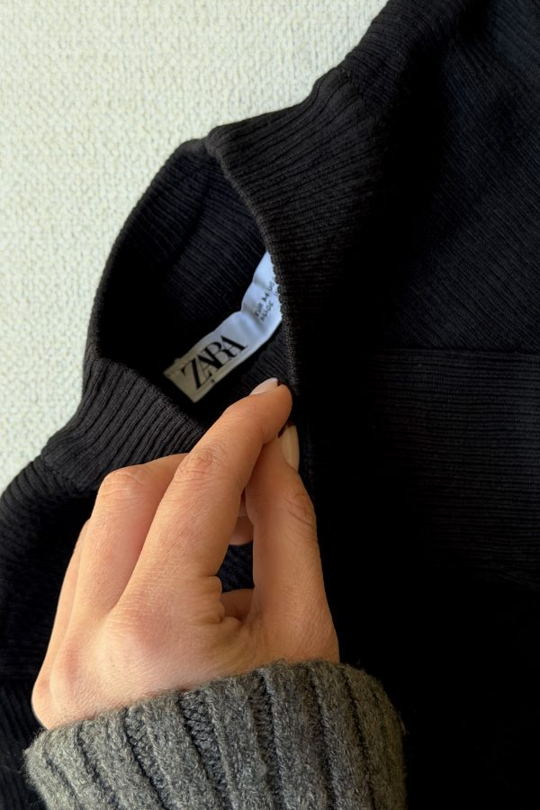 پلیور زارا کراپ یقه اسکی