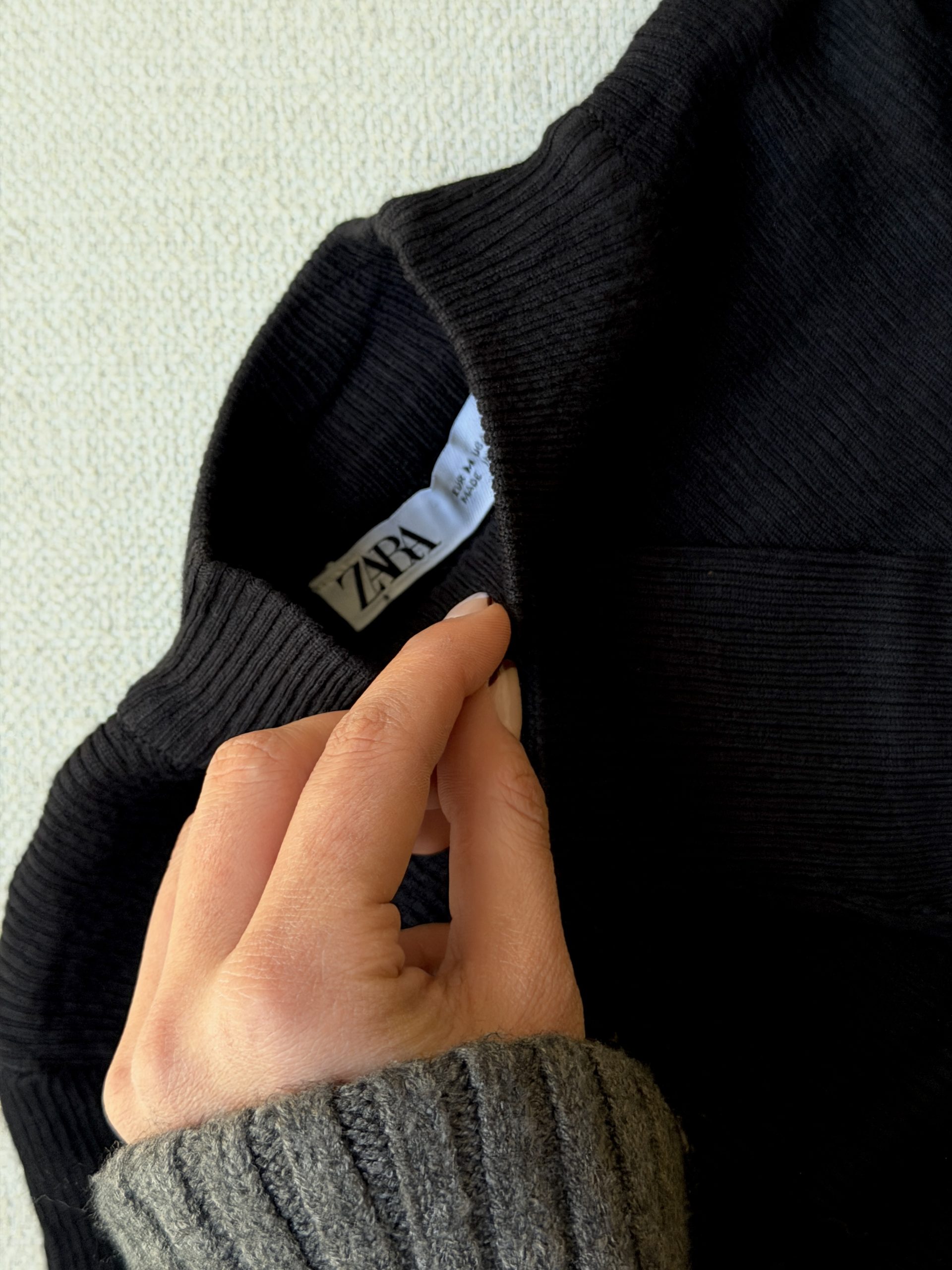 zara پلیور زارا کراپ یقه اسکی - Image 1