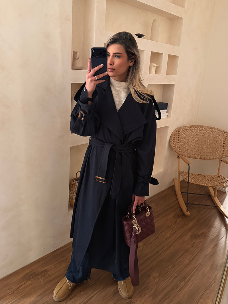 اور-سرمه-ای-(1) ترنچ کت اُور بلند سرمه ای - Image 1