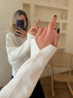 پلیور زارا آف وایت - Image 3