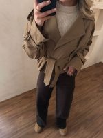 ترنچ کت کراپ نسکافه ای - Image 3