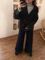 ترنچ کت متوسط مشکی - Image 4