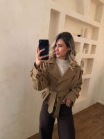 ترنچ کت کراپ نسکافه ای