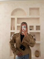 ترنچ کت کراپ نسکافه ای - Image 3