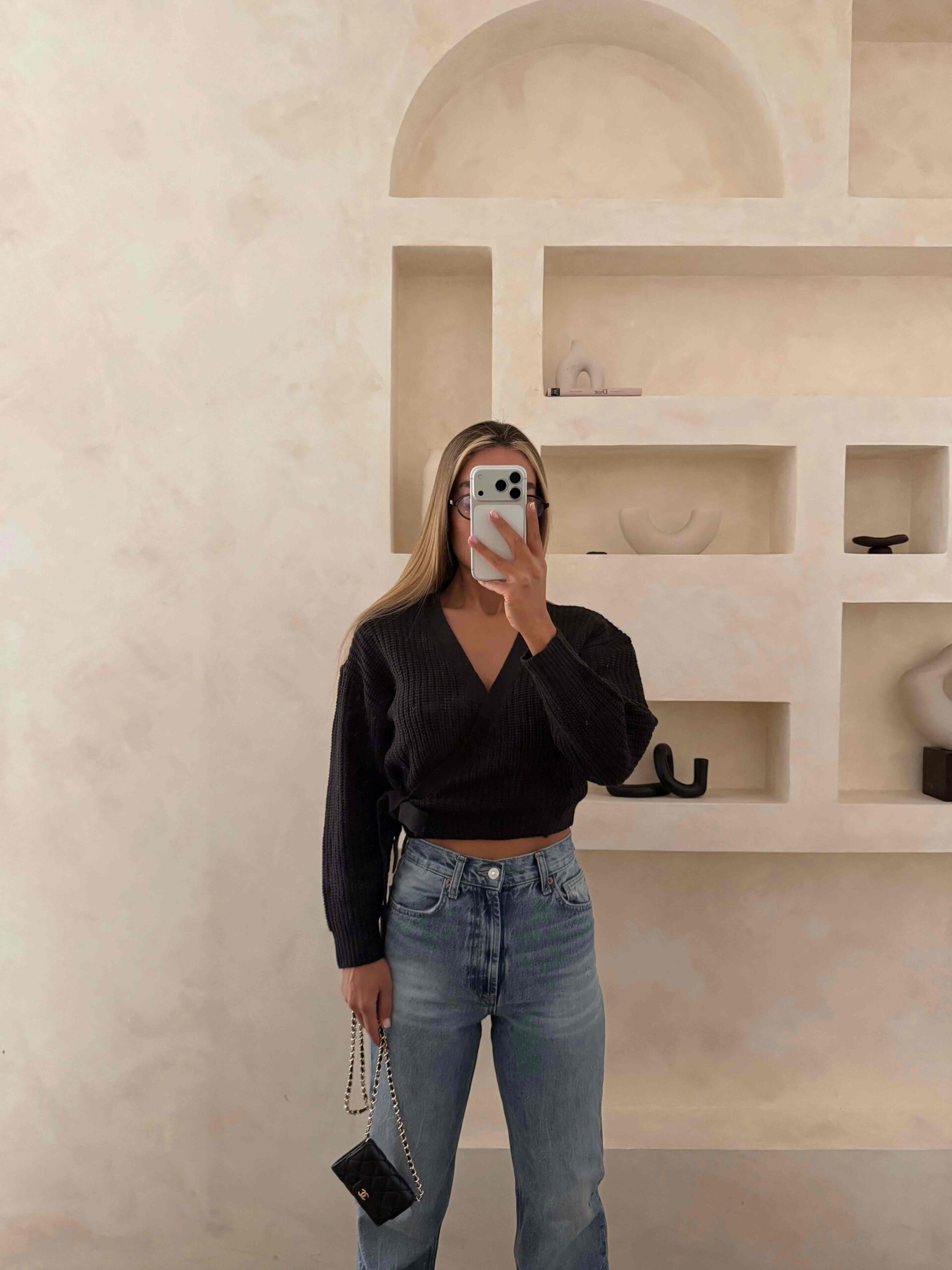 IMG_3585 پلیور گره ای مشکی only - Image 1