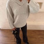 پلیور دونه برفی استخوانی