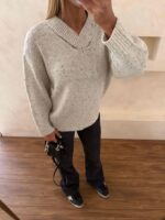 پلیور دونه برفی استخوانی