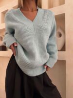 پلیور سبز پاستلی یخی