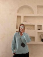 پلیور سبز پاستلی یخی - Image 2