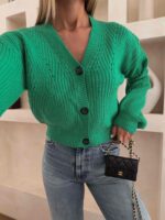 کاردیگن سبز زمردی روشن givingz - Image 2