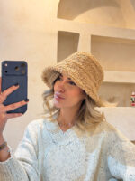 کلاه باکت دو رو رنگ کرم - Image 2