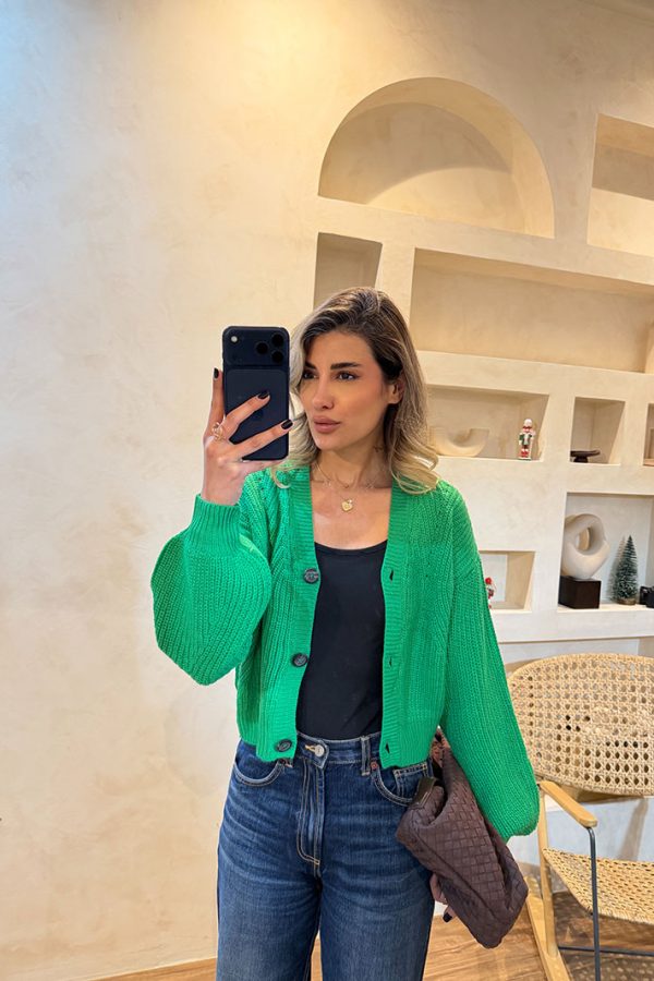 کاردیگن سبز زمردی روشن givingz