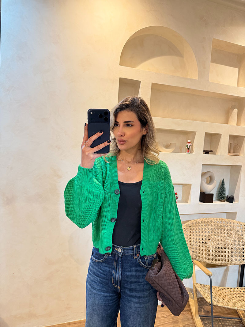 IMG_9307 کاردیگن سبز زمردی روشن givingz - Image 1