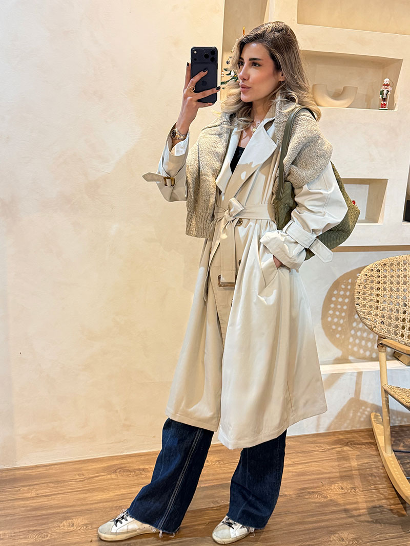 IMG_9413 ترنچ کت کلاسیک بلند استخوانی 2 - Image 1