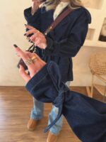 کت جین سرمه ای متوسط - Image 7