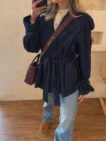 کت جین سرمه ای متوسط - Image 4