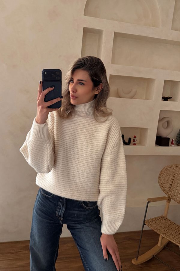 پلیور F & F کرم soft