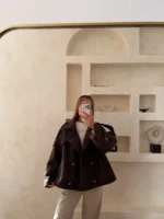 پالتو مادام قهوه ای - Image 3