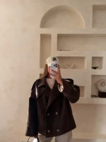 پالتو مادام قهوه ای - Image 5