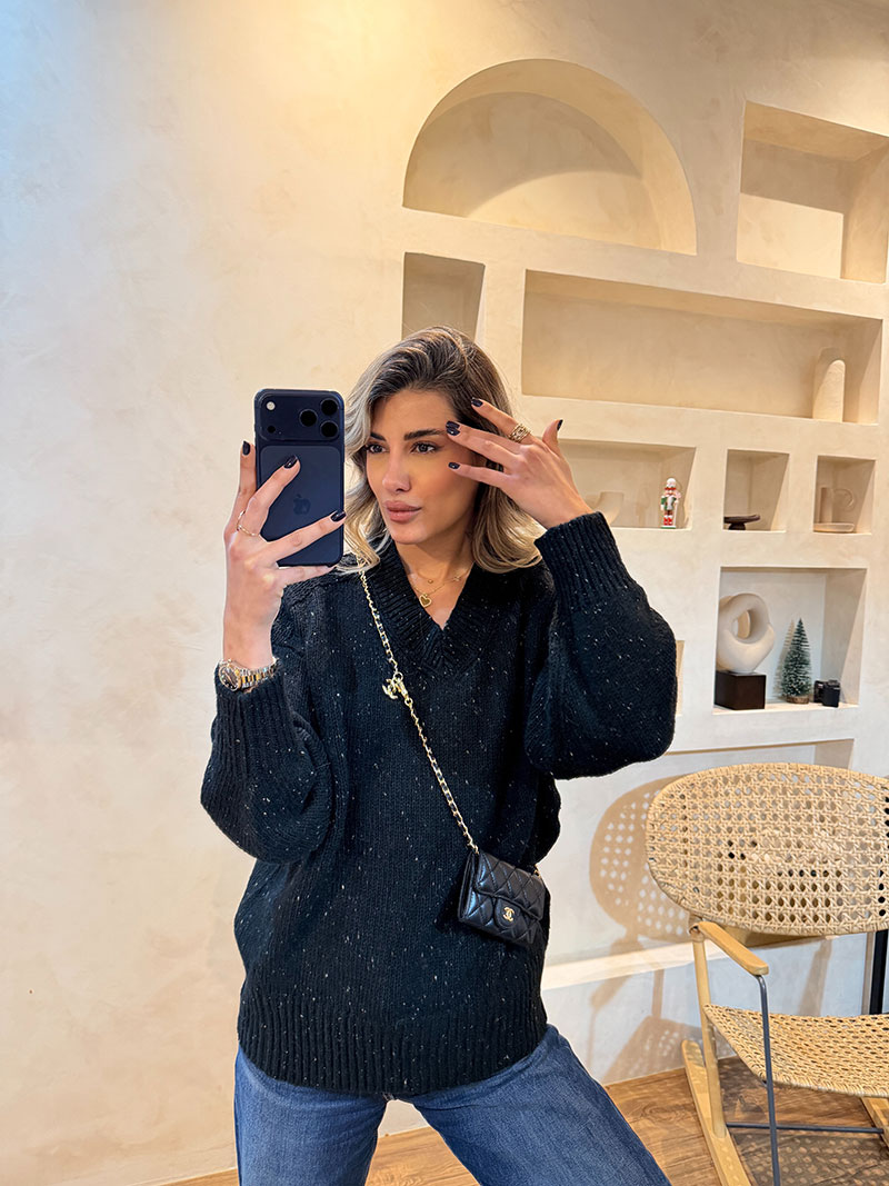 دونه برفی (2) پلیور دونه برفی مشکی - Image 1