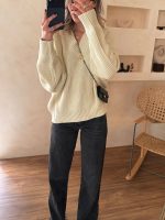 پلیور یقه هفت کرم زارا - Image 2