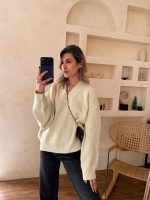 پلیور یقه هفت کرم زارا - Image 3