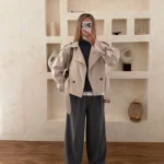 ترنچ کت کراپ استخوانی 2