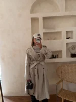 ترنچ کت کلاسیک بلند استخوانی 2