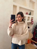 پلیور یقه اسکی کرم