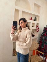 پلیور یقه اسکی کرم - Image 2