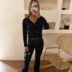 کاردیگن مشکی ZARA نخ مخملی